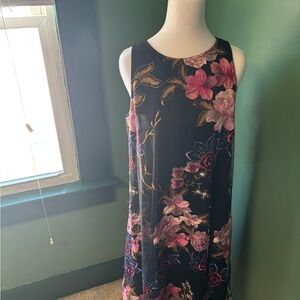 Roz & Ali Black Floral Midi Dress